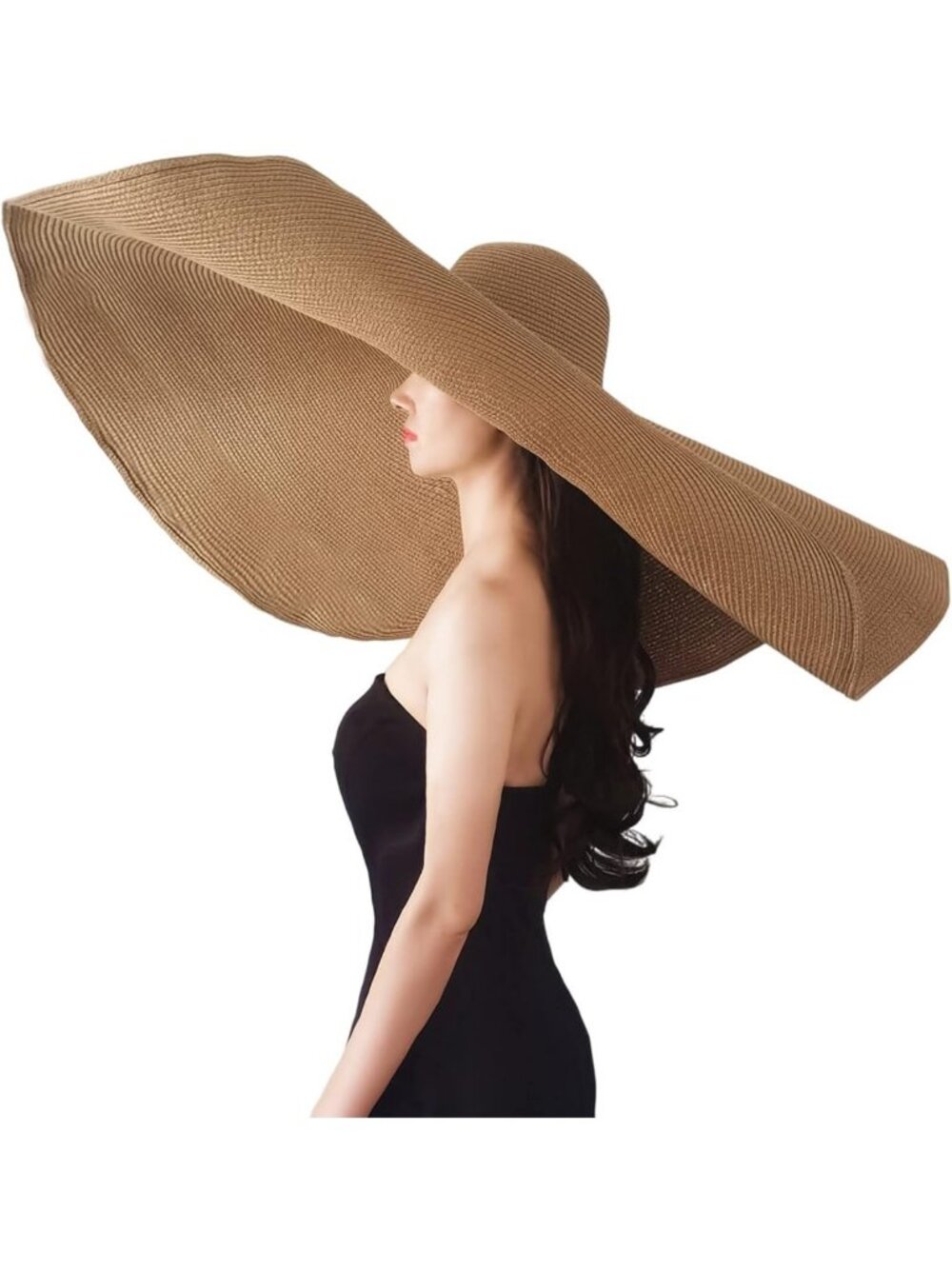 Oversized Floppy Beach Hat for Women - Extra Large Wide Brim Sun Visor, Foldable